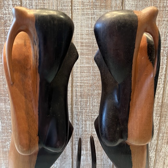 Modernist abstract Nigerian Hand carved Wood Carvings Vintage - Picture 2 of 6